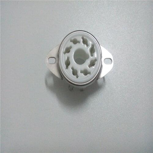 7pcs ceramic tube socket GZC8-Y-6 8 pin silver plated outlet for KT88 6550 EL34 6CA7 amplifier