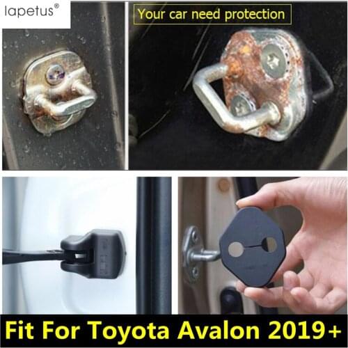 Lapetus Accessories For Toyota Avalon 2019 - 2021 Plastic Inner Door Lock & Stop Rust Waterproof Protection Molding Cover Trim