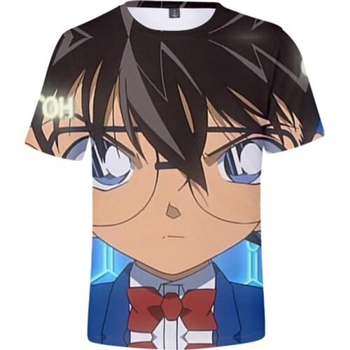 Anime 3D Detective Conan T-Shirt Men Women Tees Summer Casual Short Sleeve t shirts Fashion 3D Detective Conan boys girls Tops