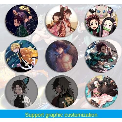 Anime Demon Slayer Kimetsu no Yaiba Kamado Tanjirou Pins For Backpacks Cartoon Pin Badge Decoration Brooches Metal Badges for