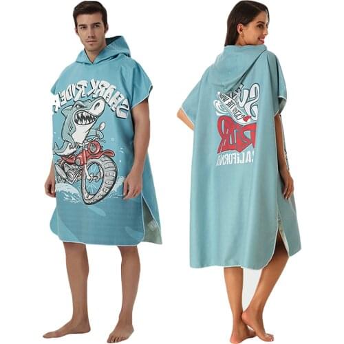 Microfiber Large Beach Towel Wetsuit Changing Robe Men Women Swimming Dry Robe Hooded Bath Towels Surf Poncho Quick Dry Bathrobe