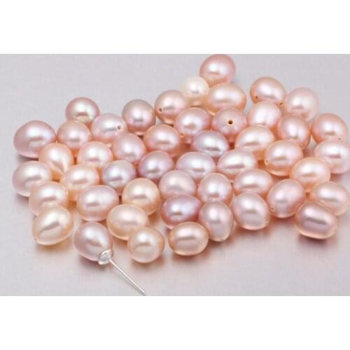 4Pcs/Pack Natural Pearl Half Hole Beads Cultured Freshwater Pearl Loose Beads for Making Stud Earrings Jewelry Accessories