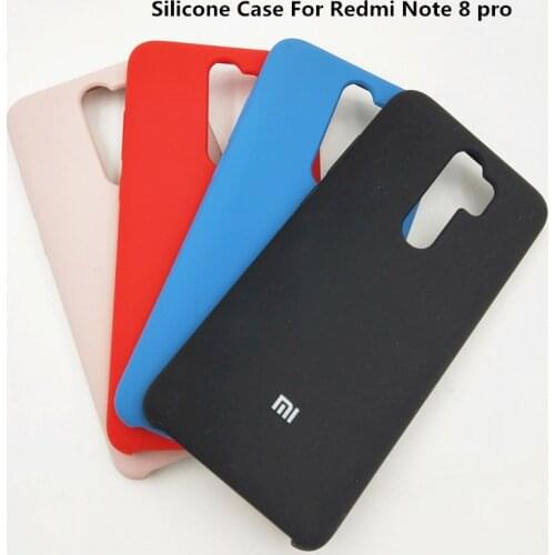 Redmi Note 8 pro Case Original Xiaomi Silicone Back Finish Case Liquid Soft Protective Cover For Red mi note8 pro with logo