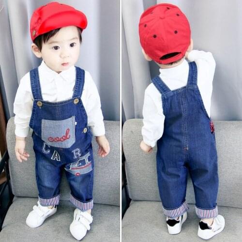IENENS Childrens Clothing Baby Toddler Boys Denim Trousers Jumpsuit Kids Girl Cowboy Long Pants Jeans Overalls Dungarees 1-4Y