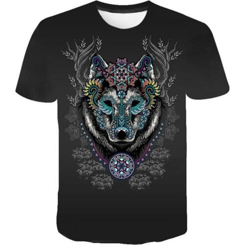 Wolf Graphic T Shirts Tee Men Clothing Animal Camisetas Tops Ropa Hombre Streetwear Camisa Masculina Verano Roupas Koszulki