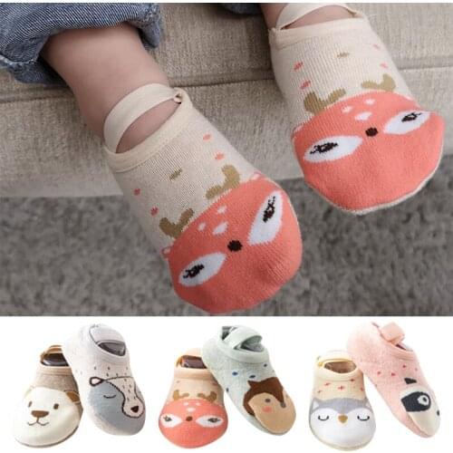 Cotton Baby Boy Girl Floor Socks Cartoon Baby Children Animal Socks Short Spring And Summer Autumn ankle Socks