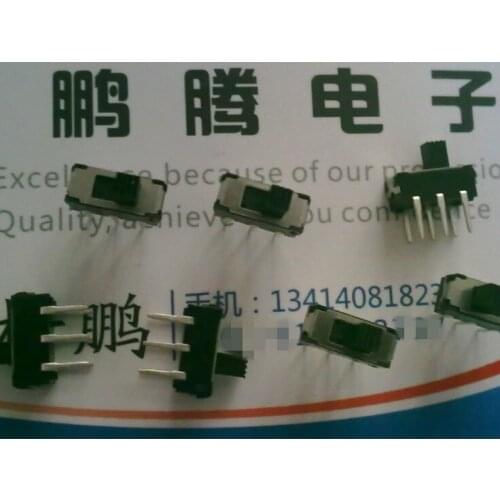20PCS/lot Imported high-quality shrapnel, miniature toggle switch, slide switch, vertical 6-pin toggle, 2 gears