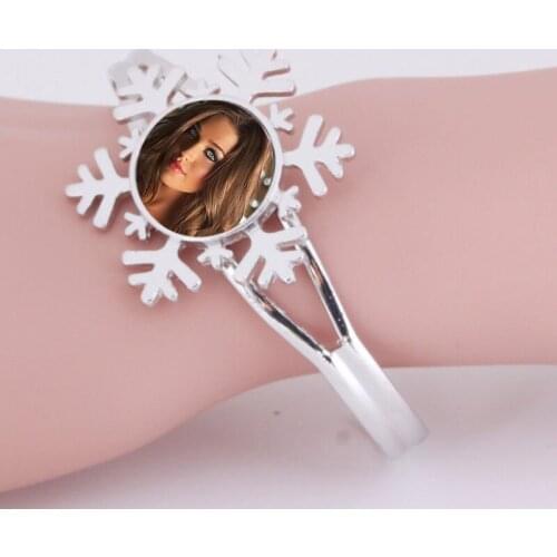 Button bracelet for dye sublimation fashion snow bracelets for women hot transfer printing jewelry customized consumables 69