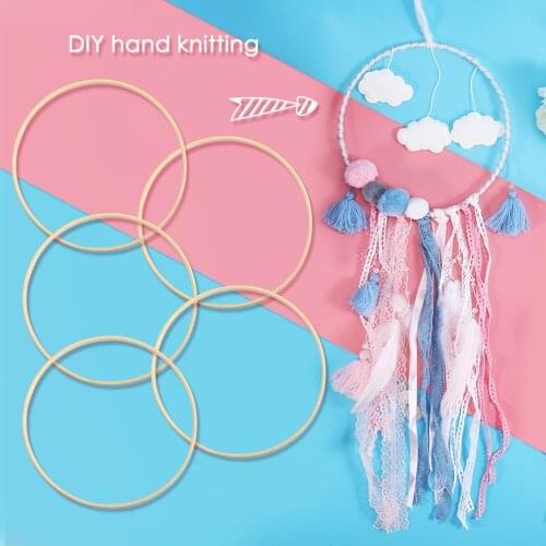 10pcs Diameter Dream Catcher Ring Round Wooden Bamboo Hoop DIY Craft Tools DIY Dreamcatcher Accessories DIY 15cm/20cm/23cm/26cm