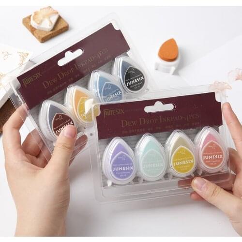 4-color/set Stamp pad Retro hand account rubber stamp ink pad DIY cloth/paper art handbook decoration dedicated ink pad