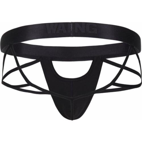 Wang Jiang Mens Gay Thong Underwear Jock Strap Mens Lingerie Sexy G Sgring Men Backless Panties Erotic Jockstrap Underpants