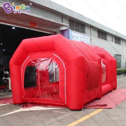 Personalized 5.8X3.2X2.5 meters red inflatable spray paint booth tent / inflatable car repair spray tent toy tents
