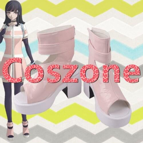Akudama Drive Ordinary Person Pink Cosplay Shoes Boots Halloween Carnival Cosplay Costume Accessories