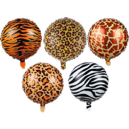 Wholesale 18 Inch Leopard Print Aluminum Film Balloon Party Decoration Zebra Print Globos Tiger Print Balloon