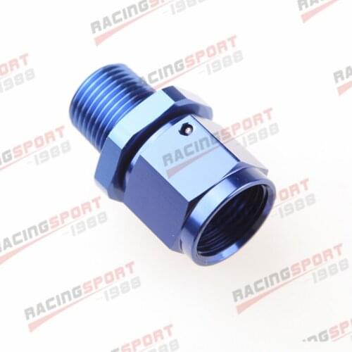 -8AN 8AN AN8 Female Swivel To 3/8" NPT Male Fitting Adapter Aluminum BLUE