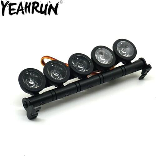 Remote Control Car Bright LED Roof Light 5LEDs LED Light Strip Lamp for 1:10 TRX-4 D90 SCX10 90046 CC01 Wraith RC Rock Crawler