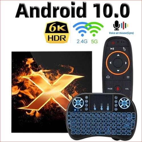 2020 VONTAR X1 Smart Android TV Box Android 10 TVbox Max 4GB RAM 64G Dual Wifi 4K 60fps BT5.0 Youtube set top box pk T95 H96 MAX