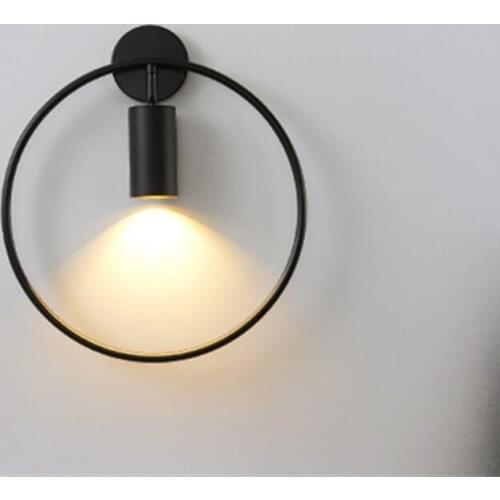 Modern Minimalist Style Bedside LED Wall Lamp Bedroom Corridor Balcony Aisle Personality Creative Metal Decorative Bracket Light