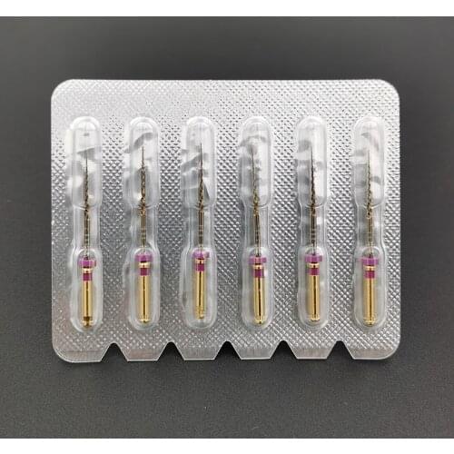 Dental NITI Endo Files Pro GOLD Files S1 Purple Engine Use Files F2 NITI Golden Universal Files 6pcs Dental Endondontic Files