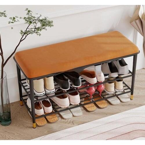 Shoe Changing Stool Wrought Iron Shoe Rack, Creative Shoe Stool At The Door, Shoe Cabinet, Long Sofa, Stool, Shoe Cabinet