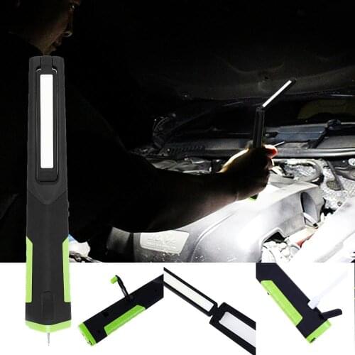 Hand dynamo rechargeable LED Working light flashlight power bank with magnet hook emmergancy lighting for car repair maintenance