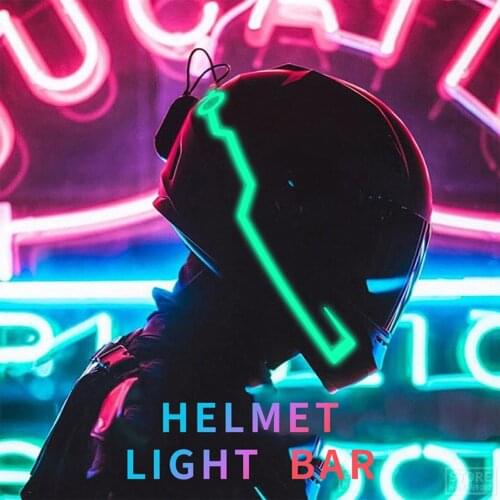 Universal Motorcycle Helmet Night Riding LED EL Cold Light Strip Signal Flashing Stripe Sticker Decoration Kit Bar Bike Bicycle