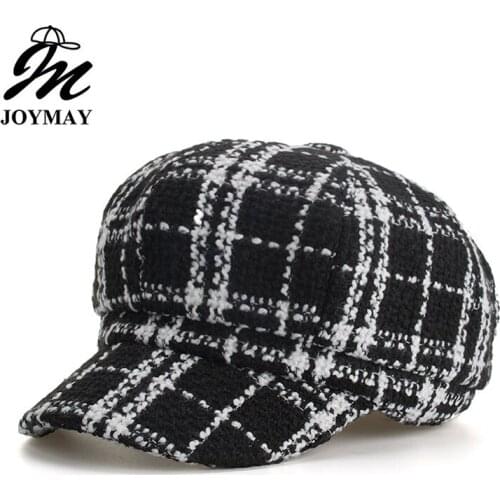 Joymay High quality Fashion New Women Men Beret Newsboy Caps Winter Warm Hat Cap BR022