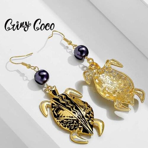 Cring Coco 2020 New Fashion Women Earrings Holiday Gifts Hanging Animal Earring Turtle Personality Summer Time Jewelry for Women