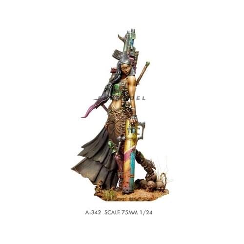 1/24 75mm Resin model kits DIY figure toy self-assembled A-342