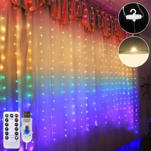 1.5*2M 210 LED Beautiful wedding lights Rainbow Outdoor USB Party Wedding Xmas Decoratie Nacht Lamp