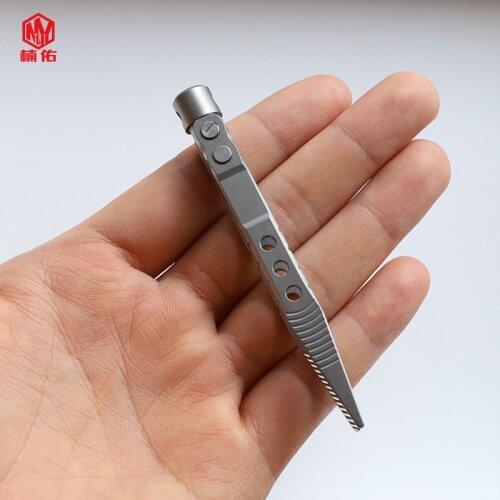 1PC Bear Head Titanium Alloy Tweezers Tip Thickened Anti-Slip Anti-Corrosion EDC Tool