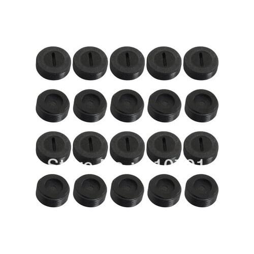 10Pairs 10mm OD Black Electric Tool Plastic Carbon Brush Holder Back Cap Cover Male Screw Thread & Slotted Used in Most Motors