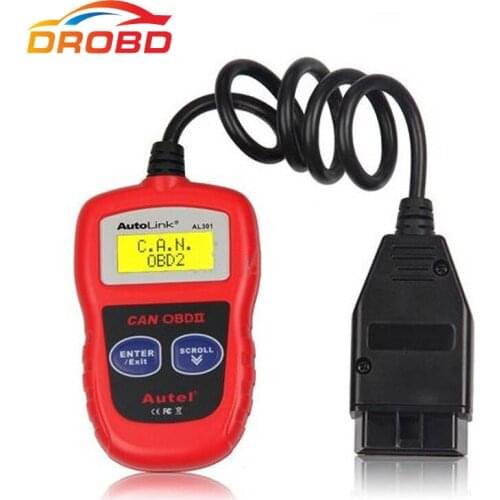 100% Original Autel Autolink AL301 OBDII/CAN Code Reader Clear DTCs AL 301 OBD2 Auto Diagnostic Scanner For DIY