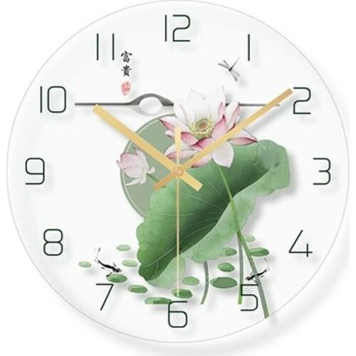 12 Inch Creative Wall Clock Home European Decor Minimalist Glass Cartoon Bedroom Childrens Room Modern Design Mute Clocks
