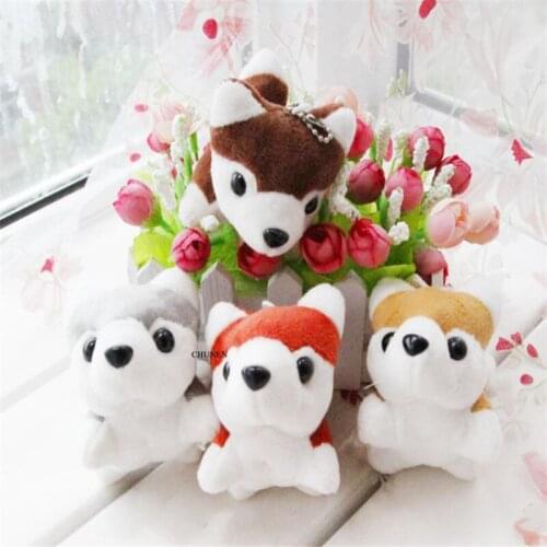 4Colors - Mini 7CM approx. - Little DOG stuffed Toy , Keyring Chain Plush Dog Doll
