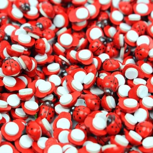 50pcs/set Mini Fairy Garden Ornaments Beetle Ladybird Micro Landscape Ornaments DIY Ornaments Home Pot Decor 11*8mm