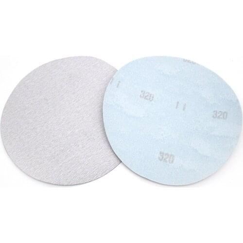 7 Inch 180mm Dry Sanding Disc Pads 60-1200 Grit Hook Loop Sandpaper White Flocking Self-adhesive Wood Polish Abrasive Tools