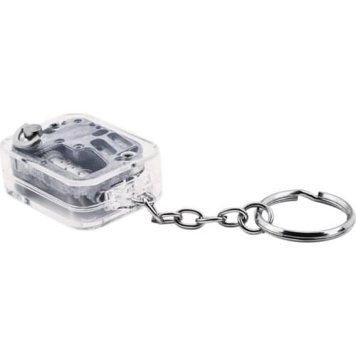 1PC Acrylic Music Box With Keychain Unique Small Music Box Portable Mini Music Box
