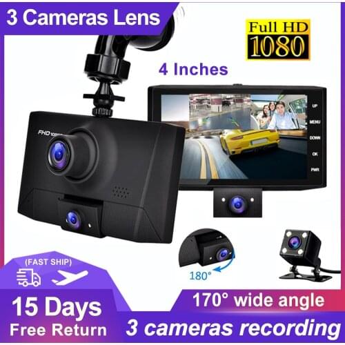 Car DVR Dash Camera Dvr 3 In 1 Dash Cam HD1080P 170 Wide Angle G-Sensor Night Vision Auto Video Recorder Registrat