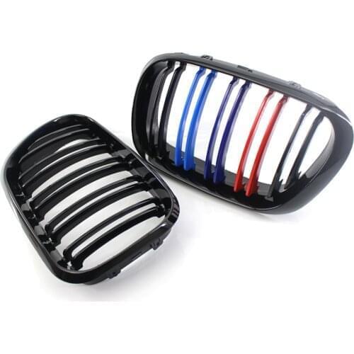 Shiny Gloss Black M Sport Dual Slat Front Grille for BMW X5 E53 99-2003 Grill