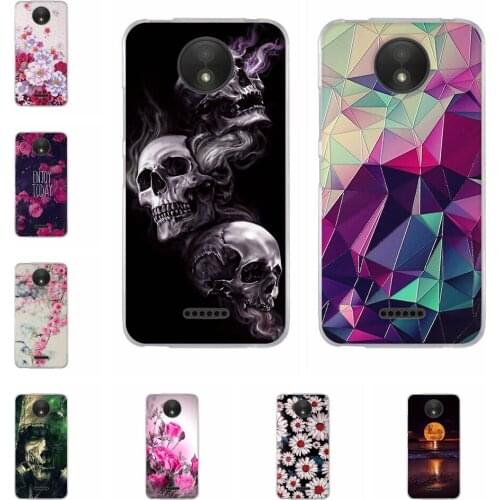 For Motorola Moto C Plus Cover Case TPU Silicone For Motorola Moto C Plus XT1726 Printed Flower Case For Moto C Plus Coque
