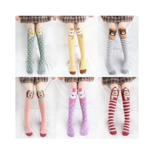 Childrens socks wholesale kids knee high girl South Korean cartoon totoro toddler baby socks cotton yellow duck socks