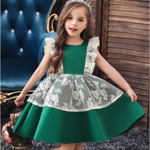 New Baby Girl Lace Flower Birthday Party Dress Toddler Kids Wedding Dresses Infant Ball Gown Vestidos Baptism Children Clothing