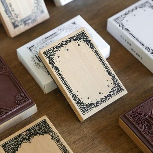 Retro frame series stamp DIY wooden rubber stamps for scrapbooking stationery scrapbooking standard stamp