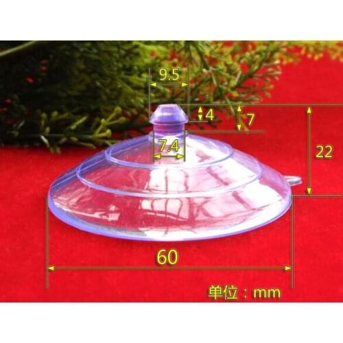 Home storage suckers 60mm PVC transparent suction cup mushroom head glass sucker thickened 60mm vacuum glass sucker