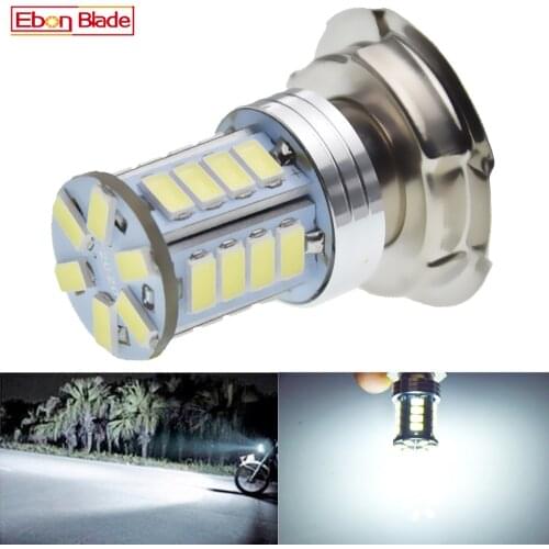 1Pcs P26S Motorcycle LED Headlight 26SMD Scooter Moped Bulb 6V 12V 24V 30V White Light 3.5W ATV Motor Motorbike Head Lamp 6000K