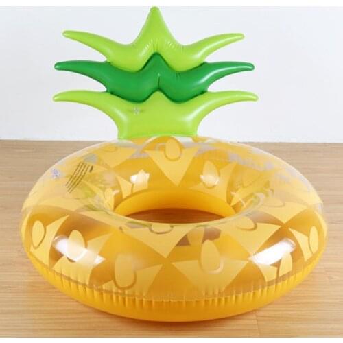 Giant Inflatable Pineapple Swimming Ring with Backrest Adults Pool Floats Water Circle Summer Beach Party Toys