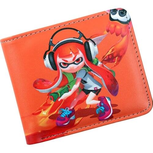 Game - Splatoon 2 Wallet Youth Bifold Leather Wallet With Cash Coin Pocket
