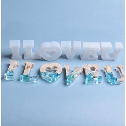 1Pcs Crystal Epoxy English Letters Alphabet Silicone Mould DIY Handmade Jewelry 26 Letter Pendant Model UV Epoxy Resin Mold