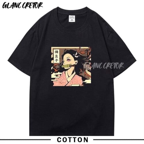 Japanese Manga Demon Slayer T Shirt Men Cotton Leisure T-shirt Short Sleeved Anime Cotton Tee Tops Gift Funny Printed Streetwear